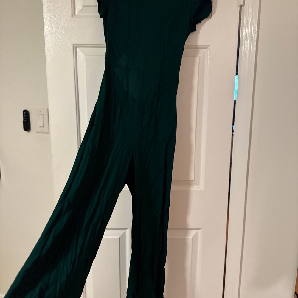 Reformation Dark Green Jumpsuit